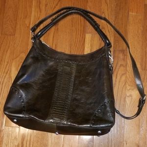 Patricia Nash Carini Olive Leather Hobo bag